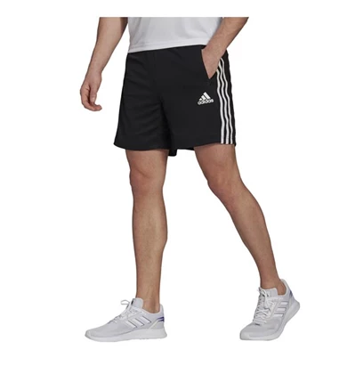 Adidas 3 Stripes Running Short hardloop short heren zwart