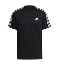 Adidas 3 Stripes Running Tee hardloop shirt he zwart