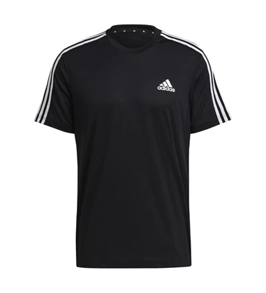 Adidas 3 Stripes Running Tee hardloop shirt heren zwart