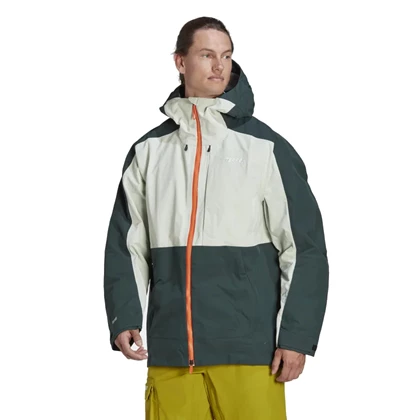 Adidas 3L snowboard jas heren groen dessin