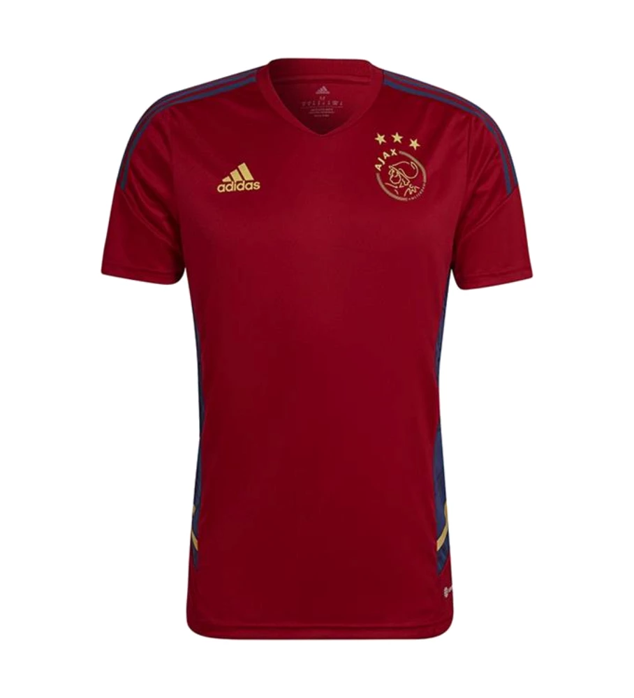 Ga naar het circuit stuk Metalen lijn Adidas Ajax Training voetbalshirt junior rood van voetbal shirts