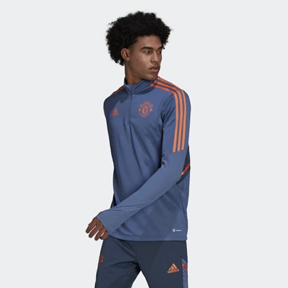 Adidas Manchester United Training 22/23 voetbal sweater blauw