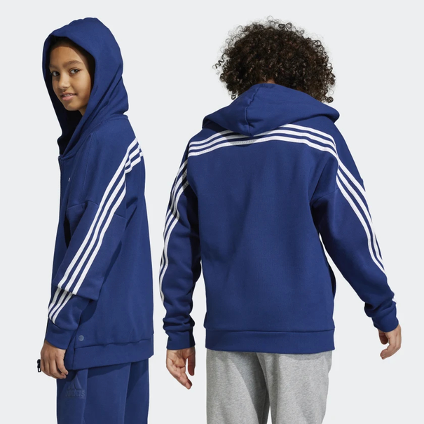 Adidas U FI 3S FZ caual vest jongens donkerblauw