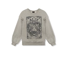 Alix The Label Knitted Cotton Tiger dames sweater grijs