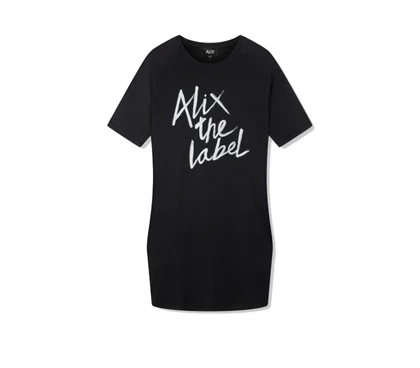 Alix The Label Knitted Sweat casual jurk dames zwart