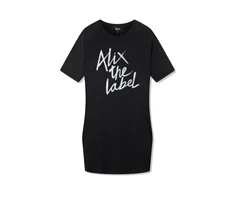 Alix The Label Knitted Sweat dames jurk casual zwart