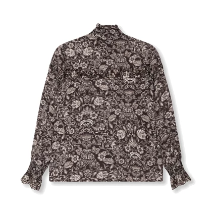 Alix The Label Woven Flower Linen blouse dames zwart