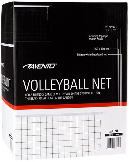 Avento 950 x 100 CM volleybal net wit