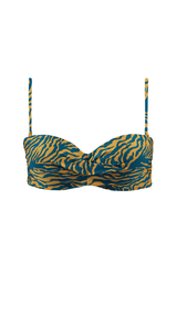 Barts Kalae Bandeau bikini top blauw dessin