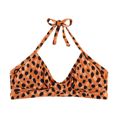 Beachlife Leopard Spots meisjes bikini topje bruin dessin