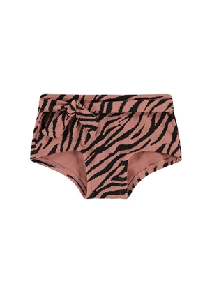 Beachlife Rose Zebra bikini broekje meisjes roze