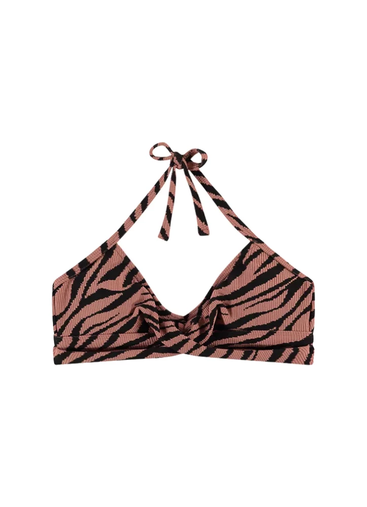 Beachlife Rose Zebra bikini top meisjes