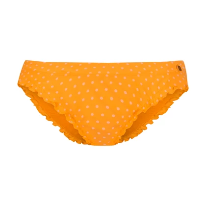 Beachlife ruches bikini slip dames oranje