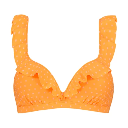 Beachlife ruffle bikini top dames oranje
