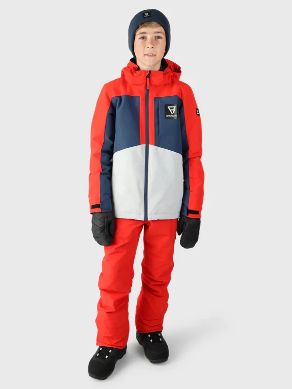 Brunotti Aratiny ski/snowboard jas jongens rood dessin