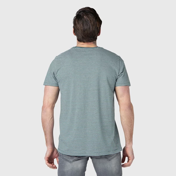 Brunotti Axle-Ydstripe-pckt casual t-shirt heren groen dessin