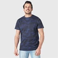 Brunotti Ben-AO casual t-shirt heren blauw dessin