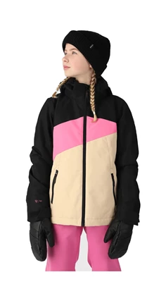 Brunotti Eastsun Snow ski/snowboard jas meisjes zwart dessin