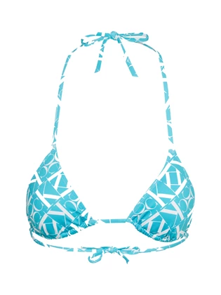 Calvin Klein Triangle bikini top dames blauw dessin