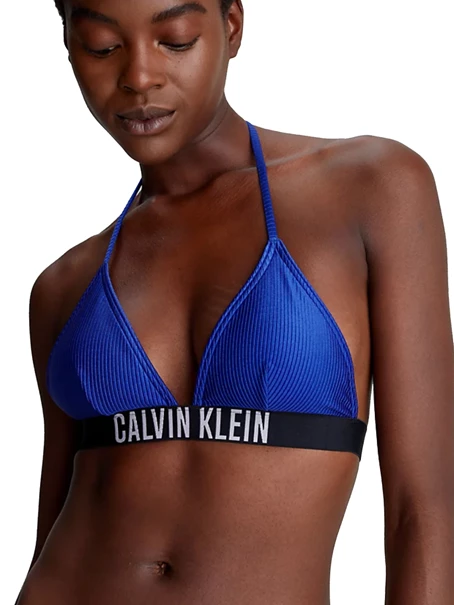 Calvin Klein Triangle RP bikini top dames donkerblauw