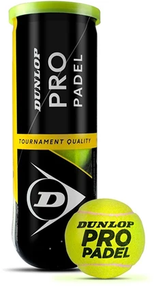 Dunlop Pro Padel 3-Pack padelballen geel