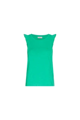 Fabienne Chapot Phileine Frill casaul t-shirt dames groen