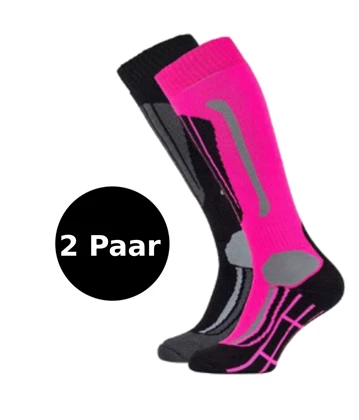 Falcon Blunt 2-pack ski sokken dames pink