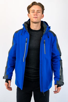 Falcon Gabriel ski jas heren blauw dessin