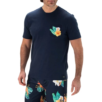 Falcon Laguna casual t-shirt heren donkerblauw