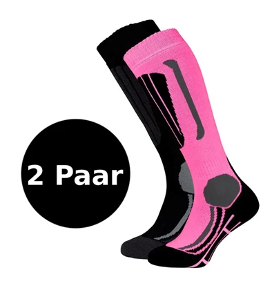 Falcon Victoria 2-pack ski sokken dames pink