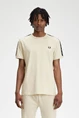 Fred Perry Contrast Tape Ringer casual t-shirt heren bruin