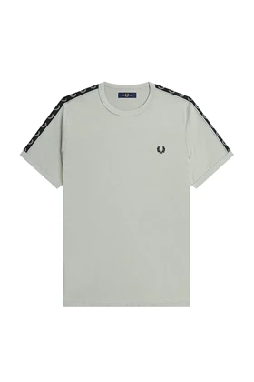 Fred Perry Contrast Tape Ringer casual t-shirt heren lime groen