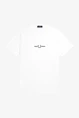 Fred Perry Embroidered casual t-shirt heren wit