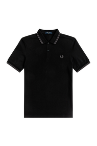 Fred Perry M12 Twin Tipped heren polo zwart