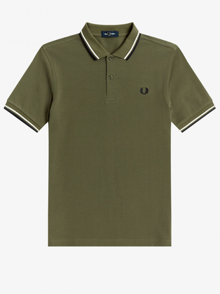 Fred Perry M12 Twin Tipped polo heren groen
