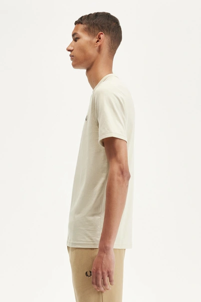 Fred Perry Ringer casual t-shirt heren beige