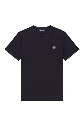 Fred Perry Ringer casual t-shirt heren donkerblauw