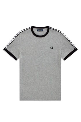 Fred Perry Taped Ringer Tee sportshirt he antraciet