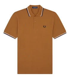 Fred Perry Twin Tipped heren polo bruin
