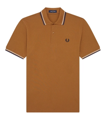 Fred Perry Twin Tipped polo heren bruin