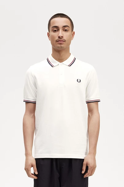 Fred Perry Twin Tipped polo heren wit