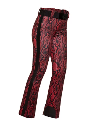 Goldbergh Diamond Knitted Pant skibroek dames rood dessin