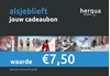 Herqua Cadeau Bon 7.50 Euro cadaeubon blauw