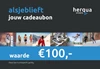 Herqua Cadeaubon 100.00 Euro cadaeubon zwart