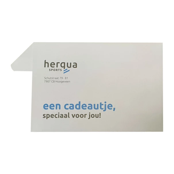 Herqua Cadeaubon 25.00 euro cadaeubon blauw