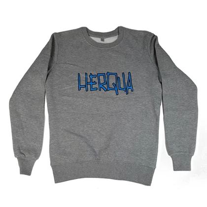 Herqua Herqua Logo Crew sweater skate heren midden grijs