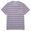 HUF Cooper Stripe S/S Knit Top casual t-shirt heren paars dessin