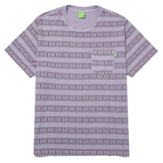 HUF Cooper Stripe S/S Knit Top heren shirt paars dessin