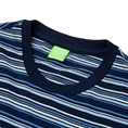 HUF Crown Stripe S/S Knit Top casual t-shirt heren blauw dessin