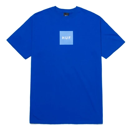 HUF Essentials Box Logo S/S casual t-shirt heren donkerblauw